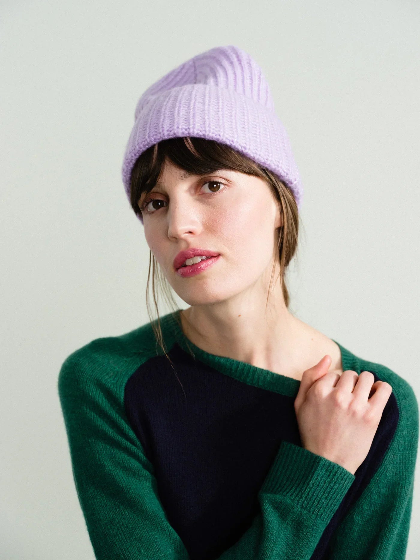 Hansel from Basel Cashmere Ribbed Beanie: 4 Colors