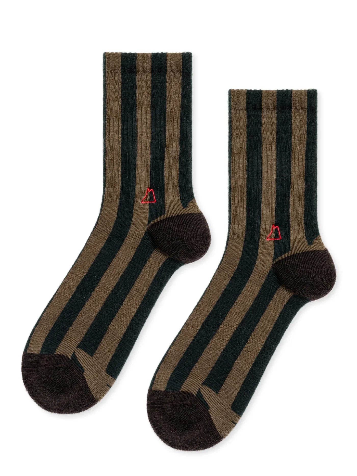 Hansel from Basel Men's Wool Crew Socks-Checkered or Striped
