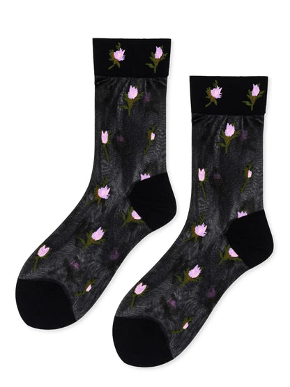 Hansel from Basel Sheer Rosebud Socks