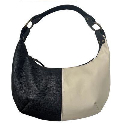 Kim White Two-Tone Hobo Bag