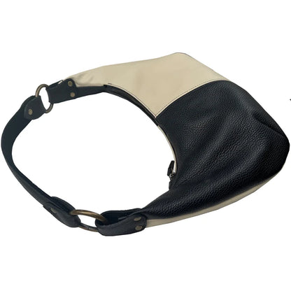 Kim White Two-Tone Hobo Bag