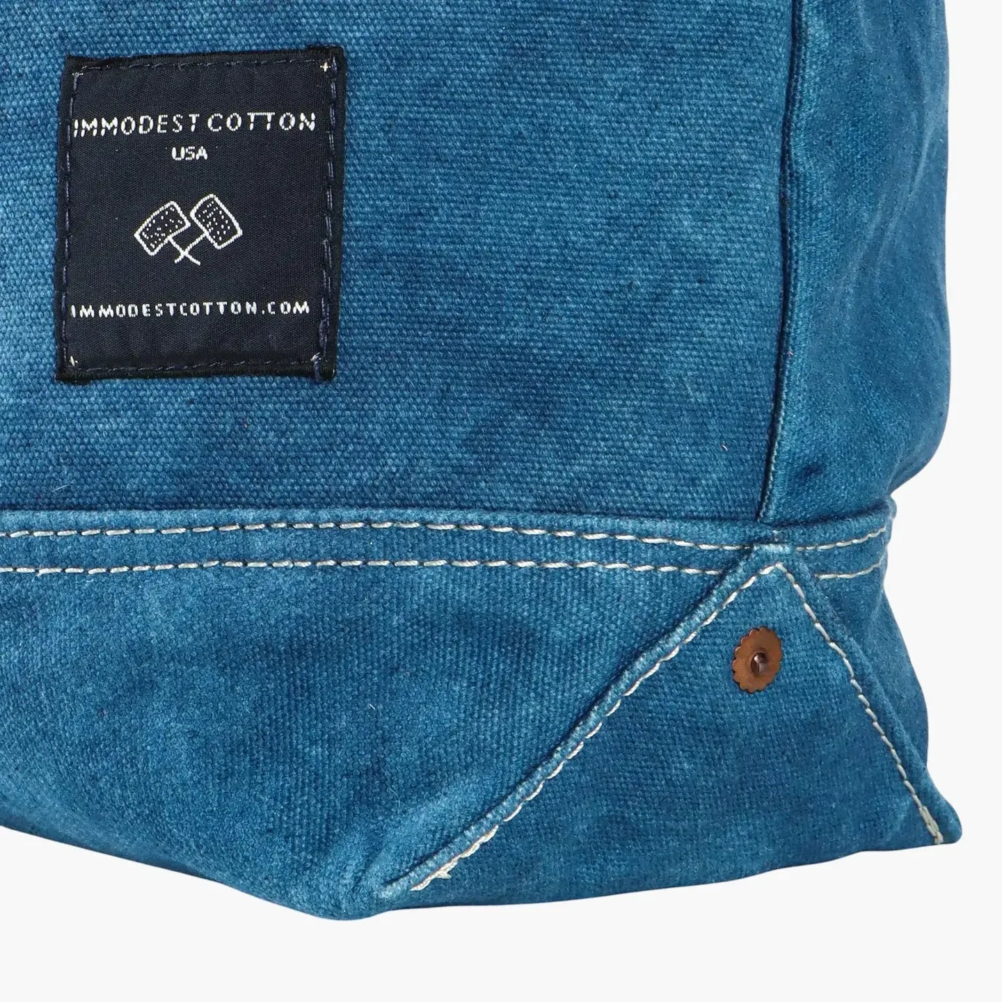 Immodest Cotton Construction Tote | Indigo