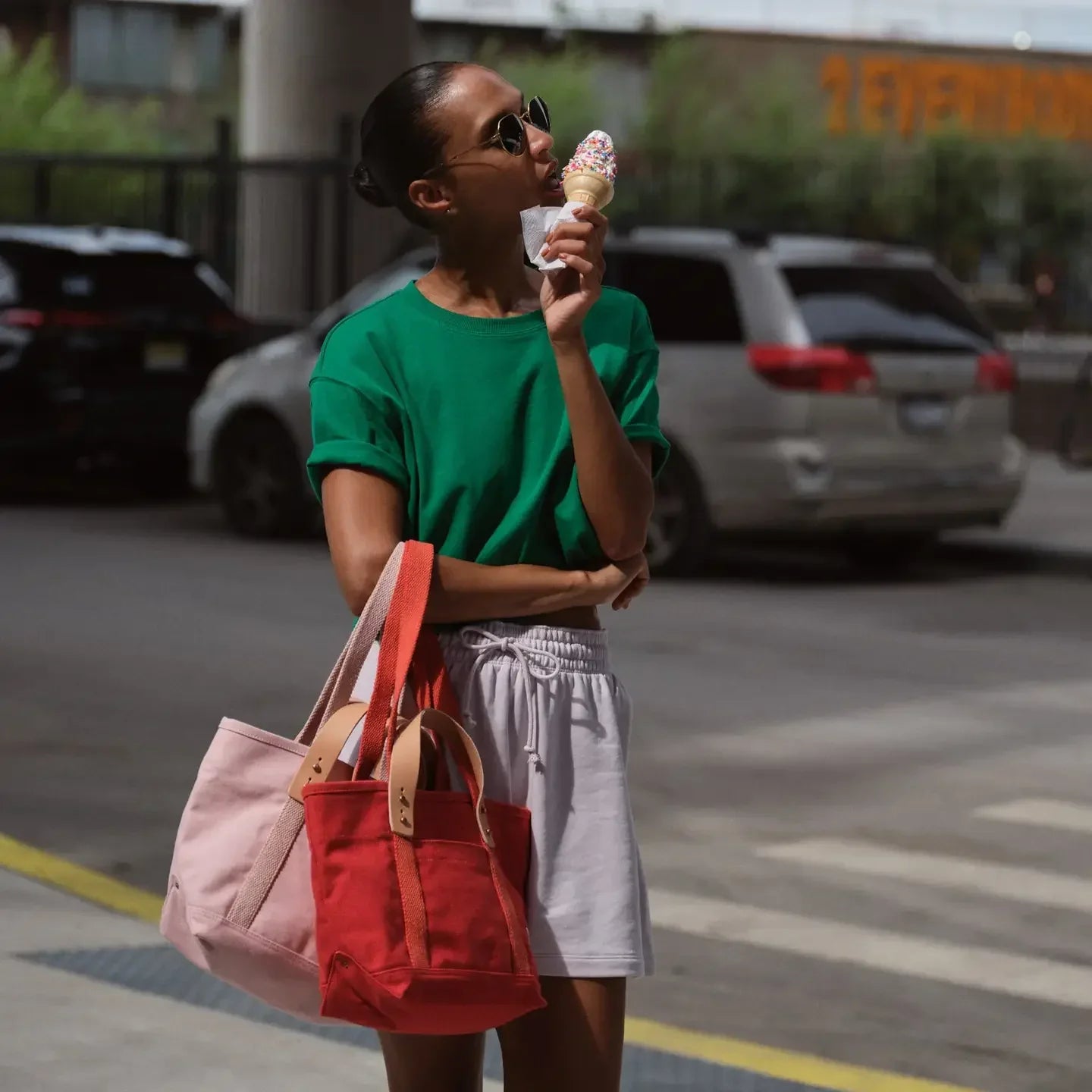 Immodest Cotton Lunch Tote | Persimmon
