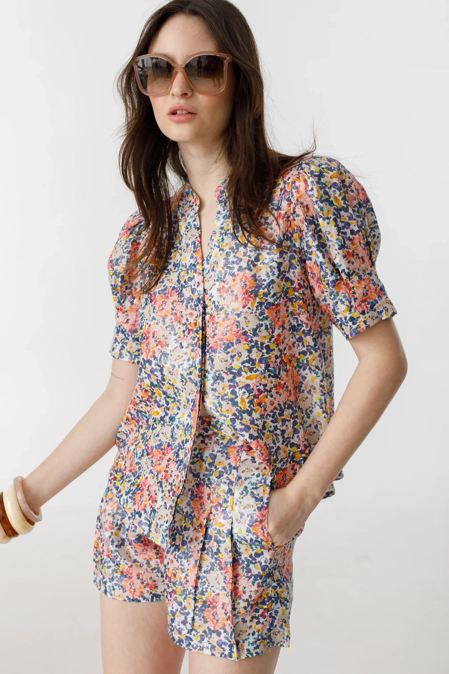Lanhtropy Athina Metallic Linen Shirt