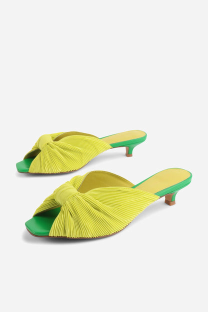 Intentionally Blank Curfew Kitten Heel Satin Sandal