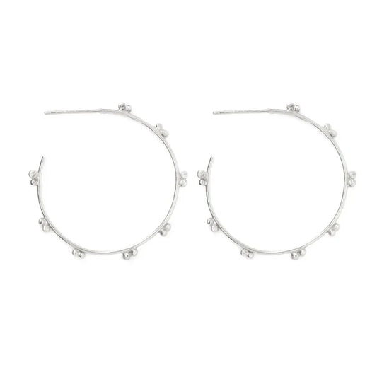 LADHA Silver Marais Hoop Earrings