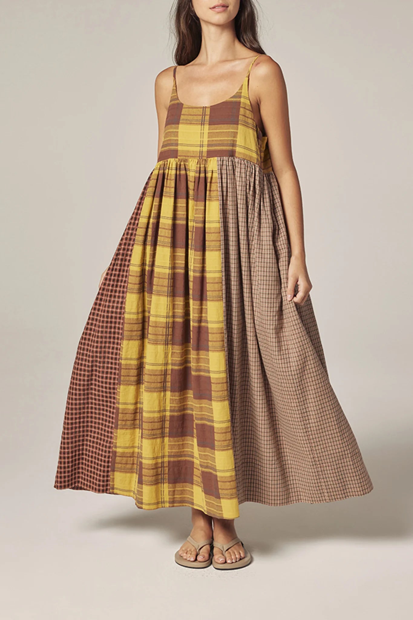 Amente Contrast Midi Dress