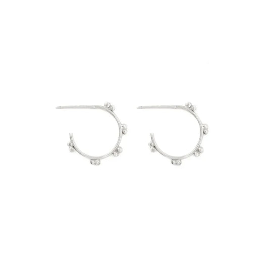 LADHA Silver Mini Marais Hoop Earrings