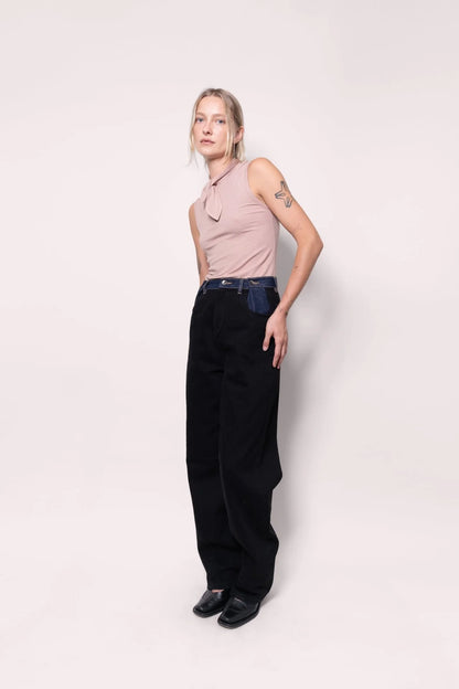 Et Tigre Ollie Denim in Two-tone Dark Wash