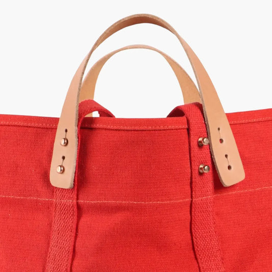 Immodest Cotton Small East West Tote | Persimmon