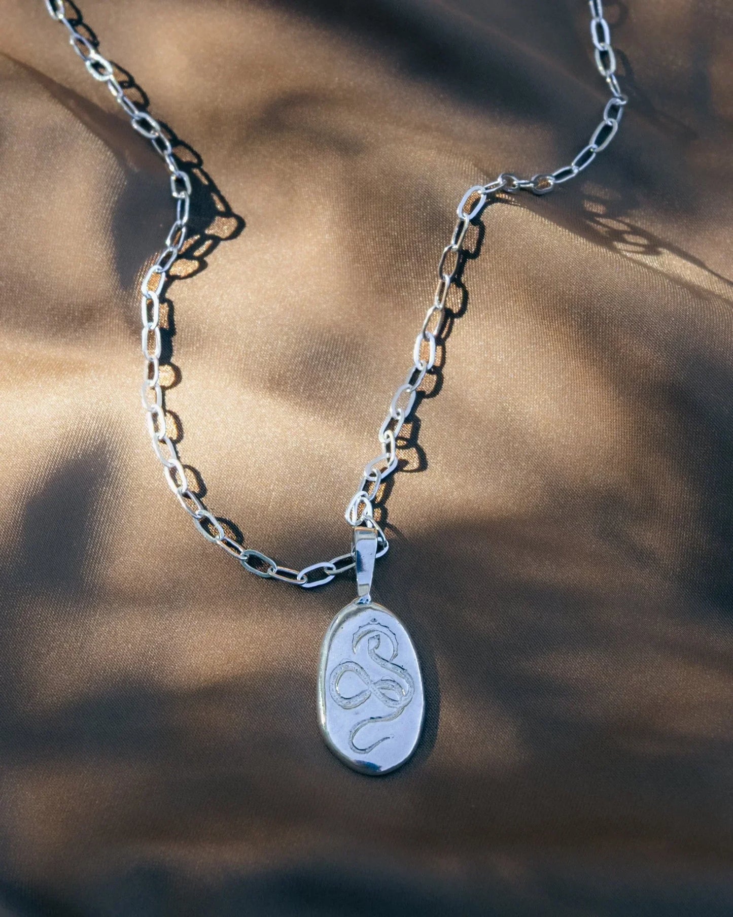 Dea Dia Serpent Rising Snake Pendant Necklace