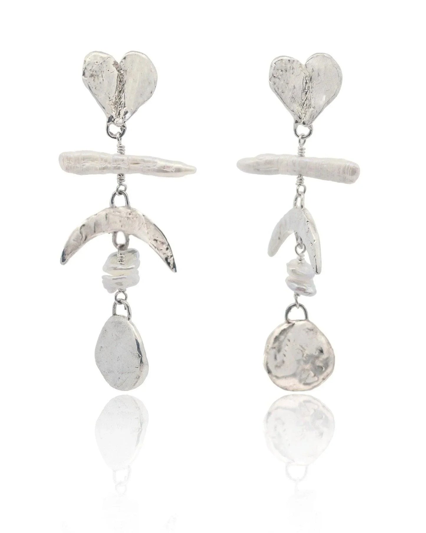 Dea Dia Silver Celestial Ladder Earrings