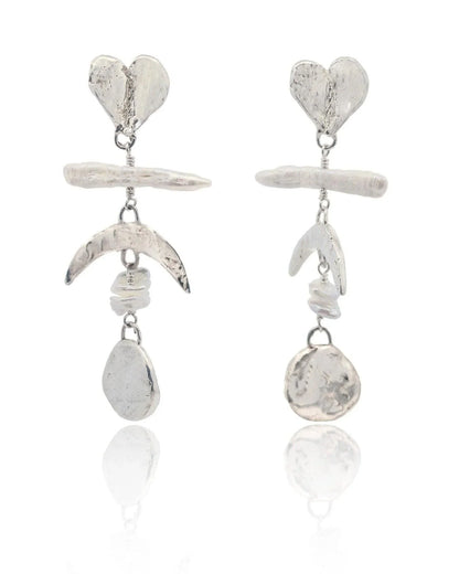 Dea Dia Silver Celestial Ladder Earrings