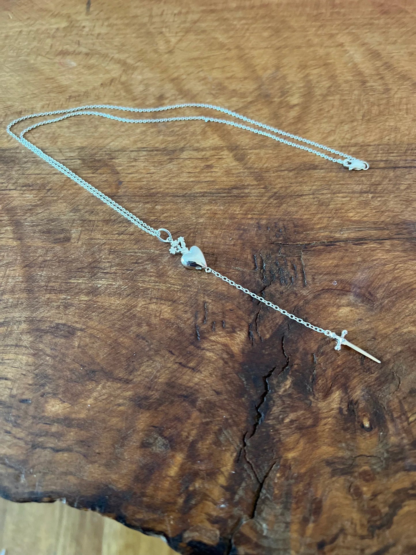 Talon Jewelry Sacred Heart Drop Necklace