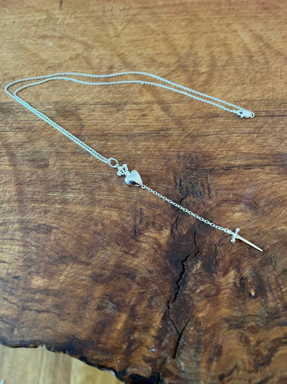 Talon Jewelry Sacred Heart Drop Necklace