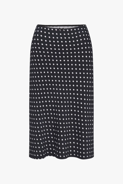 Rat Boi Bias Midi Slip Skirt - Domino Dot
