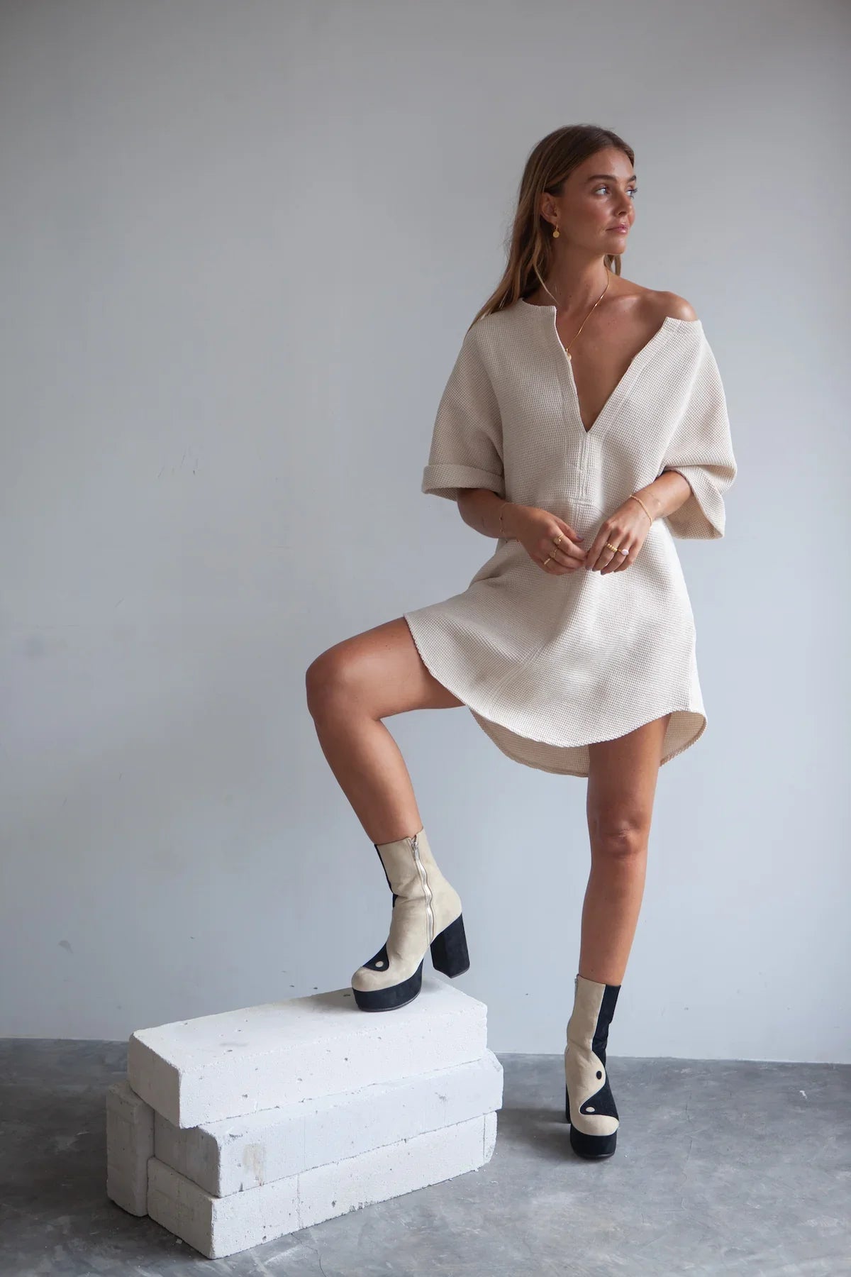 Balm Wears Waffle Dress