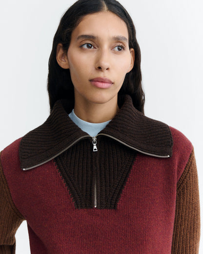 Thinking Mu Tanit Cropped Wool Sweater