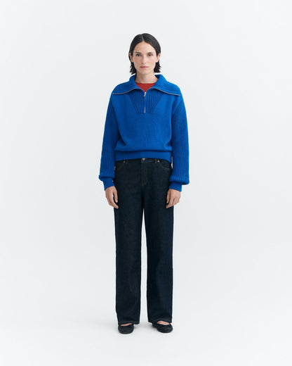 Thinking Mu Tanit Cropped Wool Sweater
